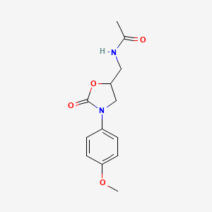 molecular formula C13H16N2O4 B6434278 N-{[3-(4-methoxyphenyl)-2-oxo-1,3-oxazolidin-5-yl]methyl}acetamide CAS No. 96800-58-7