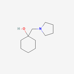 molecular formula C11H21NO B6434283 1-[(pyrrolidin-1-yl)methyl]cyclohexan-1-ol CAS No. 25363-24-0