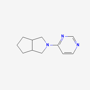 molecular formula C11H15N3 B6434290 4-{octahydrocyclopenta[c]pyrrol-2-yl}pyrimidine CAS No. 2640958-74-1