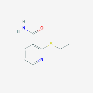 molecular formula C8H10N2OS B064343 2-(Ethylthio)nicotinamide CAS No. 175135-27-0