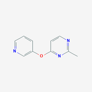 molecular formula C10H9N3O B6434337 2-methyl-4-(pyridin-3-yloxy)pyrimidine CAS No. 2640949-75-1