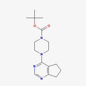 molecular formula C16H24N4O2 B6434352 tert-butyl 4-{5H,6H,7H-cyclopenta[d]pyrimidin-4-yl}piperazine-1-carboxylate CAS No. 2385306-12-5