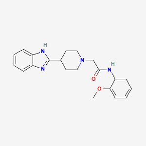 molecular formula C21H24N4O2 B6434361 2-[4-(1H-1,3-benzodiazol-2-yl)piperidin-1-yl]-N-(2-methoxyphenyl)acetamide CAS No. 836691-31-7