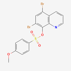 molecular formula C16H11Br2NO4S B6434397 5,7-dibromoquinolin-8-yl 4-methoxybenzene-1-sulfonate CAS No. 2419362-01-7