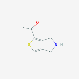 molecular formula C8H9NOS B064344 Ethanone, 1-(5,6-dihydro-4H-thieno[3,4-c]pyrrol-1-yl)-(9CI) CAS No. 173667-60-2
