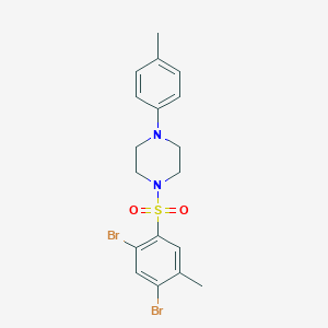 molecular formula C18H20Br2N2O2S B6434430 1-(2,4-dibromo-5-methylbenzenesulfonyl)-4-(4-methylphenyl)piperazine CAS No. 2419700-61-9