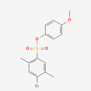 molecular formula C15H15BrO4S B6434443 4-methoxyphenyl 4-bromo-2,5-dimethylbenzene-1-sulfonate CAS No. 2419248-65-8
