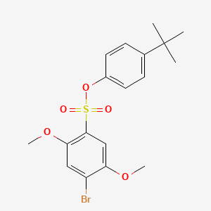molecular formula C18H21BrO5S B6434463 4-tert-butylphenyl 4-bromo-2,5-dimethoxybenzene-1-sulfonate CAS No. 2419472-34-5