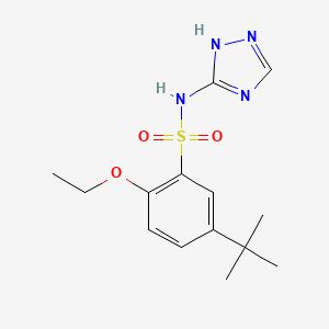 molecular formula C14H20N4O3S B6434471 5-tert-butyl-2-ethoxy-N-(1H-1,2,4-triazol-3-yl)benzene-1-sulfonamide CAS No. 2419453-61-3