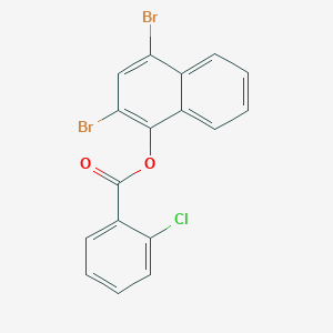 molecular formula C17H9Br2ClO2 B6434481 2,4-dibromonaphthalen-1-yl 2-chlorobenzoate CAS No. 2419419-95-5