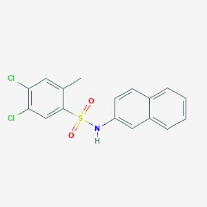 molecular formula C17H13Cl2NO2S B6434511 4,5-dichloro-2-methyl-N-(naphthalen-2-yl)benzene-1-sulfonamide CAS No. 2419453-65-7