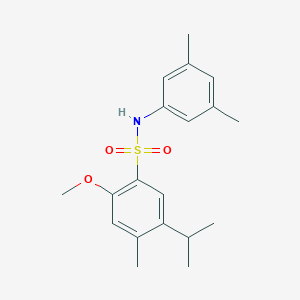 molecular formula C19H25NO3S B6434522 N-(3,5-dimethylphenyl)-2-methoxy-4-methyl-5-(propan-2-yl)benzene-1-sulfonamide CAS No. 2419248-99-8