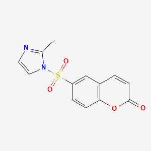 molecular formula C13H10N2O4S B6434529 6-[(2-methyl-1H-imidazol-1-yl)sulfonyl]-2H-chromen-2-one CAS No. 2419249-10-6