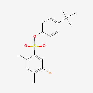 molecular formula C18H21BrO3S B6434533 4-tert-butylphenyl 5-bromo-2,4-dimethylbenzene-1-sulfonate CAS No. 2419664-98-3