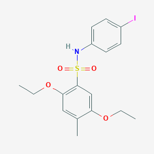 molecular formula C17H20INO4S B6434542 2,5-diethoxy-N-(4-iodophenyl)-4-methylbenzene-1-sulfonamide CAS No. 2419419-99-9