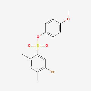 molecular formula C15H15BrO4S B6434554 4-methoxyphenyl 5-bromo-2,4-dimethylbenzene-1-sulfonate CAS No. 2419665-03-3