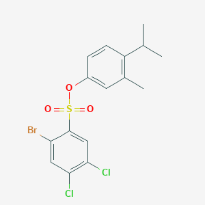 3-methyl-4-(propan-2-yl)phenyl 2-bromo-4,5-dichlorobenzene-1-sulfonate