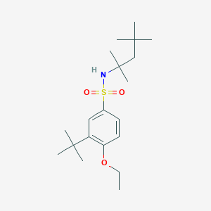 molecular formula C20H35NO3S B6434601 3-tert-butyl-4-ethoxy-N-(2,4,4-trimethylpentan-2-yl)benzene-1-sulfonamide CAS No. 2419397-56-9