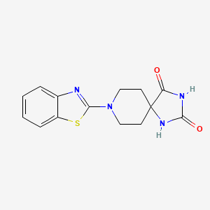 molecular formula C14H14N4O2S B6434603 8-(1,3-benzothiazol-2-yl)-1,3,8-triazaspiro[4.5]decane-2,4-dione CAS No. 2379798-20-4