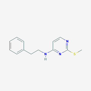 molecular formula C13H15N3S B6434682 2-(methylsulfanyl)-N-(2-phenylethyl)pyrimidin-4-amine CAS No. 2549063-87-6
