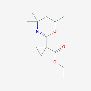 molecular formula C13H21NO3 B6434699 ethyl 1-(4,4,6-trimethyl-5,6-dihydro-4H-1,3-oxazin-2-yl)cyclopropane-1-carboxylate CAS No. 33329-69-0