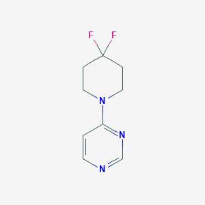 molecular formula C9H11F2N3 B6434704 4-(4,4-difluoropiperidin-1-yl)pyrimidine CAS No. 2640956-49-4