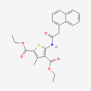molecular formula C23H23NO5S B6434751 2,4-diethyl 3-methyl-5-[2-(naphthalen-1-yl)acetamido]thiophene-2,4-dicarboxylate CAS No. 302936-00-1
