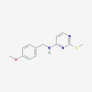 molecular formula C13H15N3OS B6434771 N-[(4-methoxyphenyl)methyl]-2-(methylsulfanyl)pyrimidin-4-amine CAS No. 2548998-99-6