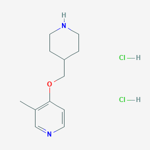 molecular formula C12H20Cl2N2O B6434784 3-methyl-4-[(piperidin-4-yl)methoxy]pyridine dihydrochloride CAS No. 2549032-03-1