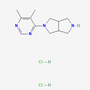 molecular formula C12H20Cl2N4 B6434833 4,5-dimethyl-6-{octahydropyrrolo[3,4-c]pyrrol-2-yl}pyrimidine dihydrochloride CAS No. 2549038-26-6
