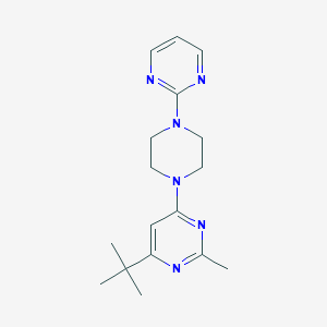 molecular formula C17H24N6 B6434842 4-tert-butyl-2-methyl-6-[4-(pyrimidin-2-yl)piperazin-1-yl]pyrimidine CAS No. 2549016-93-3