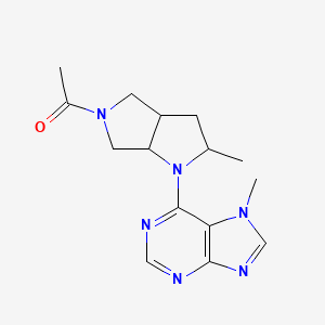 1-[2-methyl-1-(7-methyl-7H-purin-6-yl)-octahydropyrrolo[2,3-c]pyrrol-5-yl]ethan-1-one