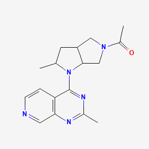 molecular formula C17H21N5O B6434872 1-(2-methyl-1-{2-methylpyrido[3,4-d]pyrimidin-4-yl}-octahydropyrrolo[2,3-c]pyrrol-5-yl)ethan-1-one CAS No. 2549004-52-4