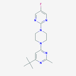 molecular formula C17H23FN6 B6434894 4-tert-butyl-6-[4-(5-fluoropyrimidin-2-yl)piperazin-1-yl]-2-methylpyrimidine CAS No. 2549043-74-3