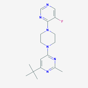 molecular formula C17H23FN6 B6434901 4-tert-butyl-6-[4-(5-fluoropyrimidin-4-yl)piperazin-1-yl]-2-methylpyrimidine CAS No. 2548989-93-9