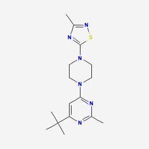 molecular formula C16H24N6S B6434910 4-tert-butyl-2-methyl-6-[4-(3-methyl-1,2,4-thiadiazol-5-yl)piperazin-1-yl]pyrimidine CAS No. 2549049-13-8