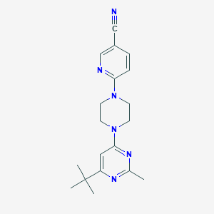 6-[4-(6-tert-butyl-2-methylpyrimidin-4-yl)piperazin-1-yl]pyridine-3-carbonitrile