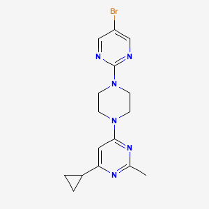 4-[4-(5-bromopyrimidin-2-yl)piperazin-1-yl]-6-cyclopropyl-2-methylpyrimidine