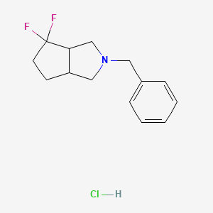 molecular formula C14H18ClF2N B6434957 2-benzyl-4,4-difluoro-octahydrocyclopenta[c]pyrrole hydrochloride CAS No. 2549008-06-0