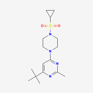molecular formula C16H26N4O2S B6434958 4-tert-butyl-6-[4-(cyclopropanesulfonyl)piperazin-1-yl]-2-methylpyrimidine CAS No. 2549000-56-6