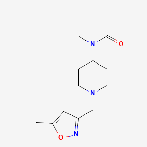 molecular formula C13H21N3O2 B6434976 N-methyl-N-{1-[(5-methyl-1,2-oxazol-3-yl)methyl]piperidin-4-yl}acetamide CAS No. 2548977-17-7