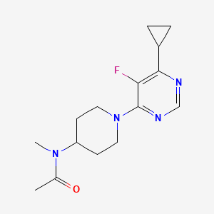 N-[1-(6-cyclopropyl-5-fluoropyrimidin-4-yl)piperidin-4-yl]-N-methylacetamide
