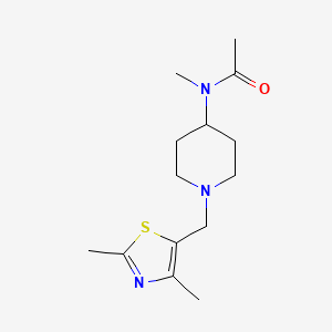 molecular formula C14H23N3OS B6434985 N-{1-[(2,4-dimethyl-1,3-thiazol-5-yl)methyl]piperidin-4-yl}-N-methylacetamide CAS No. 2548977-25-7