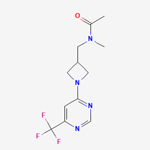 N-methyl-N-({1-[6-(trifluoromethyl)pyrimidin-4-yl]azetidin-3-yl}methyl)acetamide