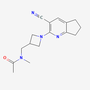 N-[(1-{3-cyano-5H,6H,7H-cyclopenta[b]pyridin-2-yl}azetidin-3-yl)methyl]-N-methylacetamide