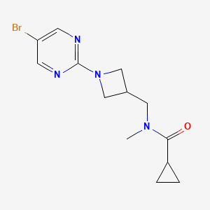 molecular formula C13H17BrN4O B6435005 N-{[1-(5-bromopyrimidin-2-yl)azetidin-3-yl]methyl}-N-methylcyclopropanecarboxamide CAS No. 2548993-35-5