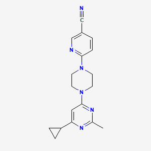 6-[4-(6-cyclopropyl-2-methylpyrimidin-4-yl)piperazin-1-yl]pyridine-3-carbonitrile
