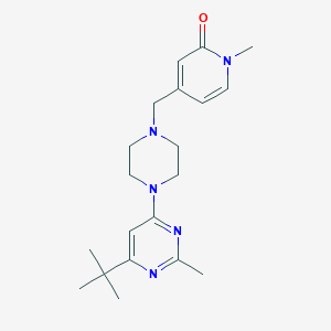 molecular formula C20H29N5O B6435030 4-{[4-(6-tert-butyl-2-methylpyrimidin-4-yl)piperazin-1-yl]methyl}-1-methyl-1,2-dihydropyridin-2-one CAS No. 2549016-77-3