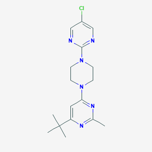 molecular formula C17H23ClN6 B6435050 4-tert-butyl-6-[4-(5-chloropyrimidin-2-yl)piperazin-1-yl]-2-methylpyrimidine CAS No. 2549041-75-8