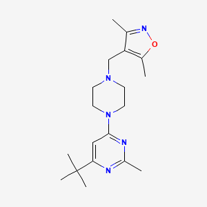 molecular formula C19H29N5O B6435056 4-tert-butyl-6-{4-[(3,5-dimethyl-1,2-oxazol-4-yl)methyl]piperazin-1-yl}-2-methylpyrimidine CAS No. 2549028-42-2